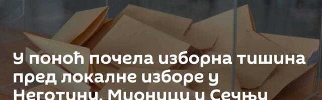 У поноћ почела изборна тишина пред локалне изборе у Неготину, Мионици и Сечњу