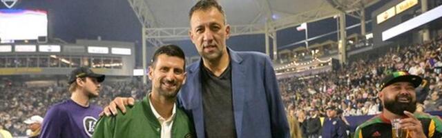 Amazing scene from LA Galaxy dressing room: Djokovic and Divac greet Joveljic, footballer was overjoyed!