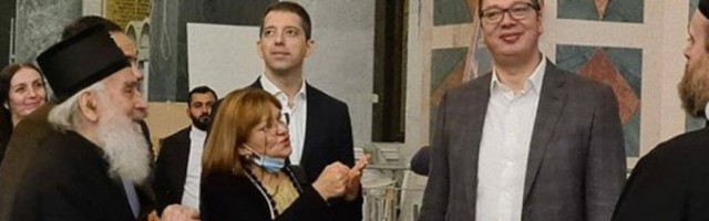 U DRUŠTVU PATRIJARHA IRINEJA: Predsednik Vučić obišao završne radove na uređenju Hrama Svetog Save (FOTO)