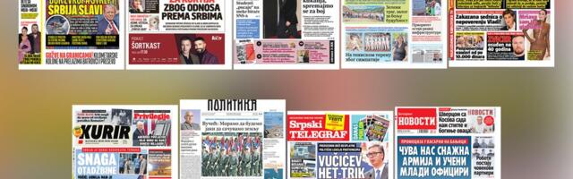 NASLOVNE STRANE SUTRAŠNJIH NOVINA: Prelistavanje štampe za nedelju, 26. jul 2026. godine