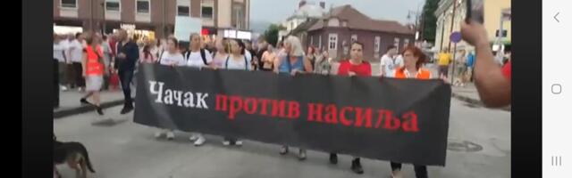 Održan protest u Čačku, organizatori Dveri, Narodna stranka i Grupa građana