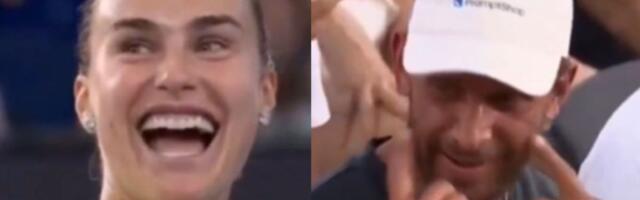 Sabalenka "zaprosila" dečka posle finala: Svi prasnuli u smeh, a pogledajte reakciju Novakovog biznis partnera