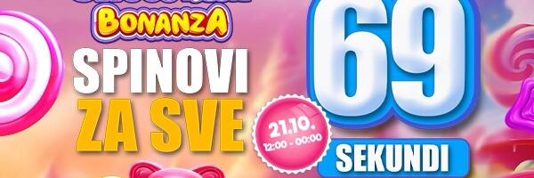 SLAĐA STRANA ZABAVE – 69 SEKUNDI BESPLATNIH SPINOVA, SAMO U PINNBET-U