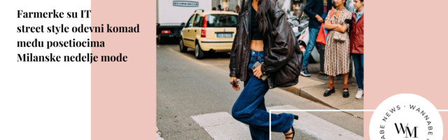 Farmerke su IT street style odevni komad među posetiocima Milanske nedelje mode