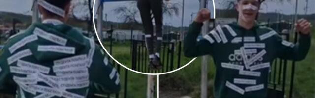 A MISLILI SMO DA SMO SVE VIDELI, KAD ONO - BLOKADER SAV U NALEPNICAMA! Radi zgibove, oblepio se pa odlepio (VIDEO)