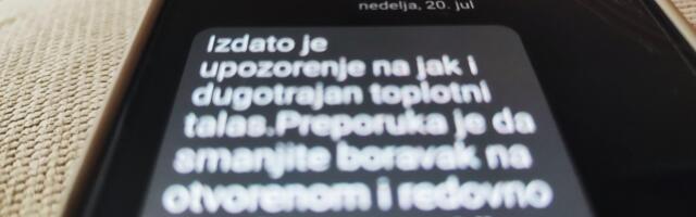 Građanima na jugu Srbije stižu SMS upozorenja zbog toplotnog talasa