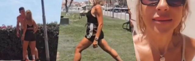 PRVI TRENING JOVANE I TIGRA! Sa oznojene voditeljke sve curi, a tek da vidite Stojanovića KAD SE SKINE - AU! (VIDEO)