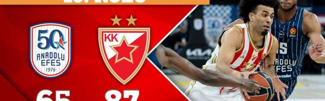 Zvezda sija u novoj godini: Evo kako su crveno-beli pregazili Efes u Istanbulu