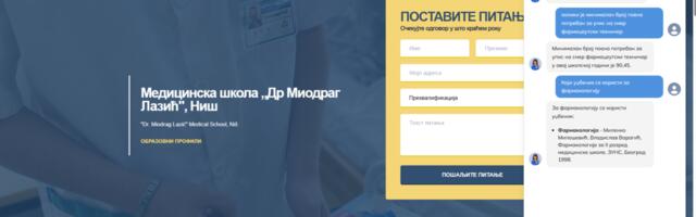 Lakše do odgovora uz veštačku inteligenciju - niška Medicinska škola uvela novu funkciju na sajtu