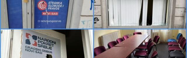 Razbijena stakla na prostorijama SSP-a i NPS-a (FOTO)
