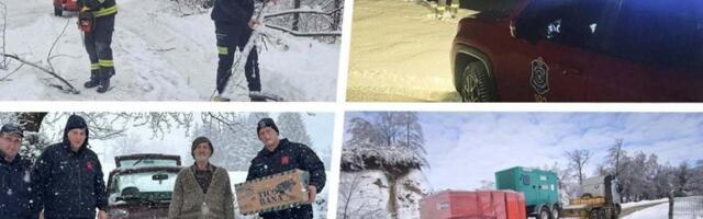 AGREGATI, SPASILAČKE EKIPE I POLICIJA NA TERENU: Neprekidna pomoć građanima zbog snežnih padavina