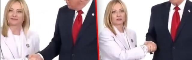 Tramp pokušao da bude srdačan, Meloni ostala hladna: Jedan detalj svi komentarišu (VIDEO)