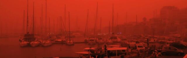 Krit u narandžastom: Snažni vetrovi doneli pustinjski pesak iz Afrike na grčko ostrvo