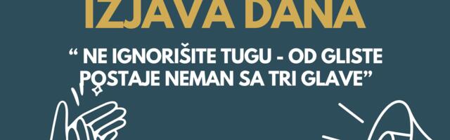 IZJAVA DANA: Ne ignorišite tugu – od gliste postaje neman sa tri glave