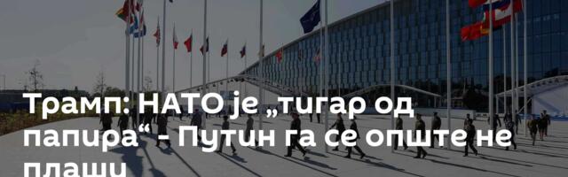 Трамп: НАТО је „тигар од папира“ - Путин га се опште не плаши
