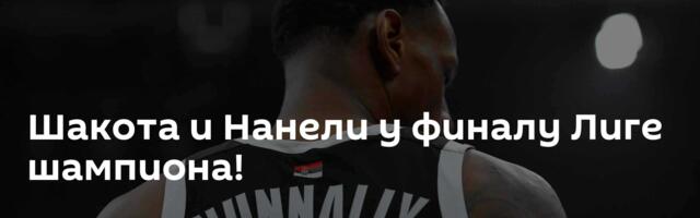 Шакота и Нанели у финалу Лиге шампиона!