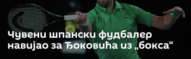 Чувени шпански фудбалер навијао за Ђоковића из „бокса“