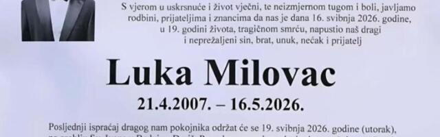 LUKA (19) ĆE BITI SAHRANJEN U ODELU KOJE JE KUPIO ZA MATURU: Drniš zavijen u crno zbog UBISTVA NEDUŽNOG DEČKA!