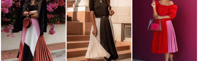 Color Block plisirane suknje apsolutni hit ovog proleća