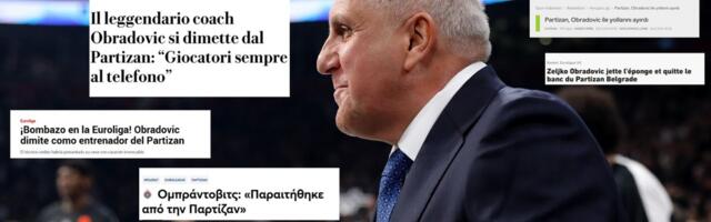 Željko Obradović glavna vest u Evropi: Ovako mediji u inostranstvu pišu o njegovoj ostavci u Partizanu