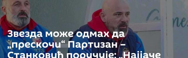 Звезда може одмах да „прескочи“ Партизан – Станковић поручује: „Најјаче што можемо“