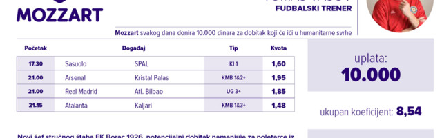 Humanitarni tiket u podne: Tomas Vasov tipuje za poletarce iz klubova pod ingerencijom FS Čačka