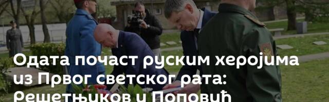 Одата почаст руским херојима из Првог светског рата: Решетњиков и Поповић положили венце /фото/