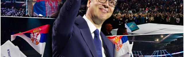 KOLONA OD 2.000 BAJKERA NA ČELU SA PREDSEDNIKOM, 70.000 LJUDI U ARENI I IZVAN NJE, MOĆNE PORUKE O SRBIJI  Prizori koji su obeleželi veličanstveni skup u Areni