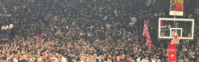 TUČA U BEOGRADSKOJ ARENI! Incident pred početak derbija (VIDEO)