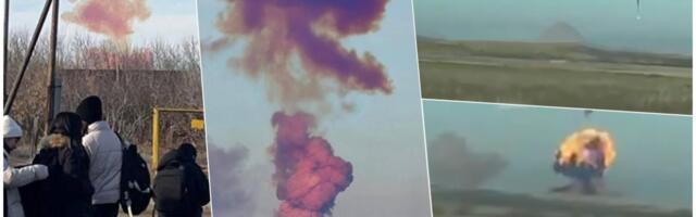 LANSIRANJE RUSKE RAKETE PRETVORILO SE U DEBAKL: Velika eksplozija u vojnoj bazi, stub ljubičastog dima vinuo se u nebesa, pogledajte HIT snimak (FOTO/VIDEO)