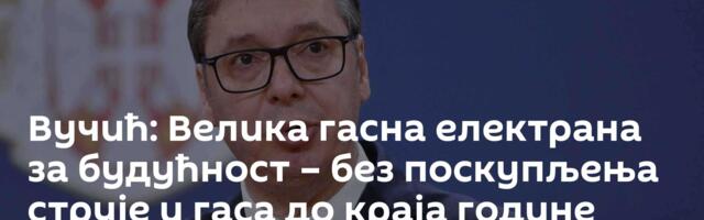 Вучић: Велика гасна електрана за будућност – без поскупљења струје и гаса до краја године