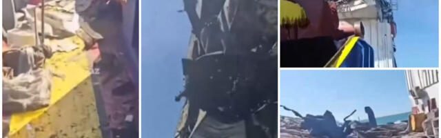 POKOLJ NA AZOVSKOM MORU, DRON SPRŽIO TERETNJAKE! Poginulo pet Azerbejdžanaca, Rusija okrivila OVU DRŽAVU za napad: Pogledajte jezive posledice udara (VIDEO)