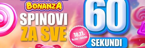 NAJSLAĐA STRANA ZABAVE – 60 SEKUNDI BESPLATNIH SPINOVA, SAMO U PINNBET-U