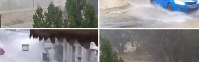 APOKALIPTIČNI PRIZORI U GRČKOJ! Kiša poplavila ulice, gromovi izazvali POŽARE, u narednim satima POGORŠANJE (VIDEO)