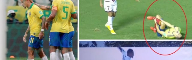 Brazil i Kolumbija silni, sve ostalo u senci užasne povrede - Arijas sam sebi polomio nogu (VIDEO)