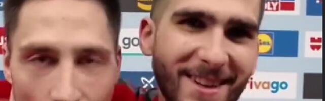 Na španskom "kohones", na francuskom "kui"! Hit scena srpskih rukometaša nakon velikog trijumfa! /VIDEO/
