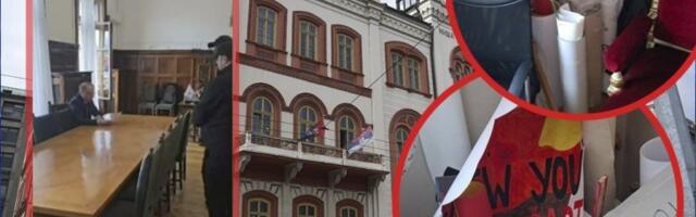 BLOKADERSKA BAZA U REKTORATU! Pogledajte šta je sve UKP pronašao: U toku pretres ukupno 28 prostorija, 3 sale i podruma (FOTO)