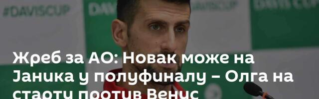 Жреб за АО: Новак може на Јаника у полуфиналу – Олга на старту против Венус