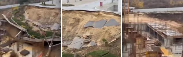 Obrušio se još jedan deo saobraćajnice kod Centra izvrsnosti u Kragujevcu (VIDEO)