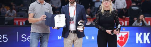Sporto nagrada: KK Crvena zvezda proglašen najjačim sportskim brendom u Srbiji
