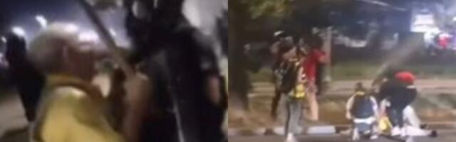 Policajac udara deku, on pada na asfalt i ostaje nepomičan (VIDEO)