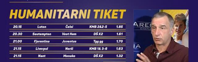 Humanitarni tiket u podne: Radivoje Raša Andrić tipuje za humanitarnu fondaciju “Podrži život”