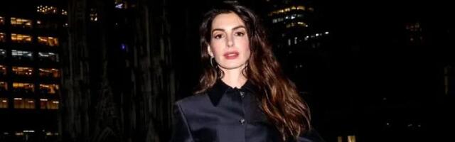 En Hatavej je kombinovala metalik štikle sa najelegantnijim stilom suknje