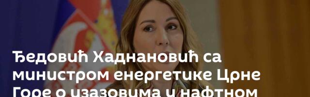 Ђедовић Хаднановић са министром енергетике Црне Горе о изазовима у нафтном сектору