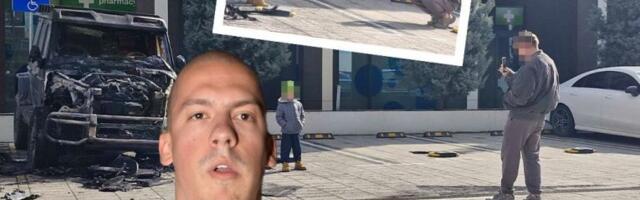 DECA SE FOTKAJU ISPRED ZAPALJENOG AUTA BAKE PRASETA: Šok-scene u Beogradu na vodi (GALERIJA)