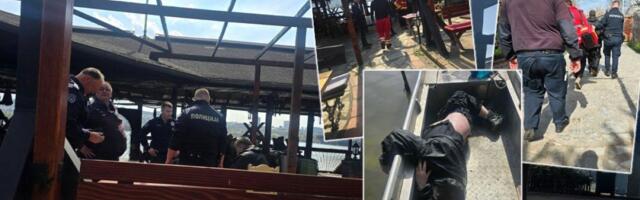 Prve fotografije pokušaja samoubistva sa Pančevačkog mosta: Muškarac (57) spašen pukom srećom (FOTO)