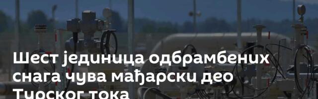 Шест јединица одбрамбених снага чува мађарски део Турског тока