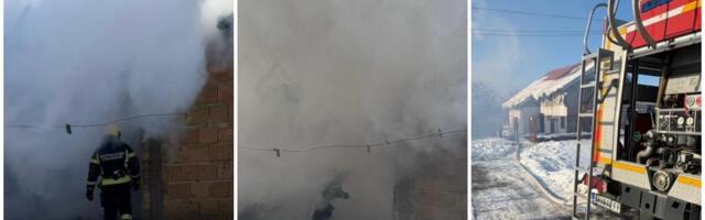 POŽAR KOD BAČKE PALANKE: Ništa se ne vidi od gustog dima, vatrogasci na terenu (FOTO)