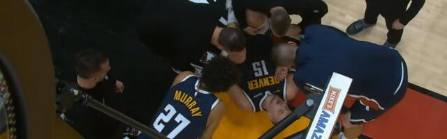 Mučne scene gledao s tribina: Pogledajte reakciju Jokićevog brata u trenutku Nikolinog pada /VIDEO/