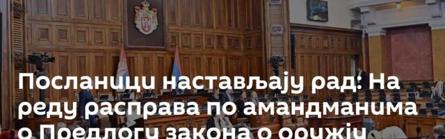 Посланици настављају рад: На реду расправа по амандманима о Предлогу закона о оружју